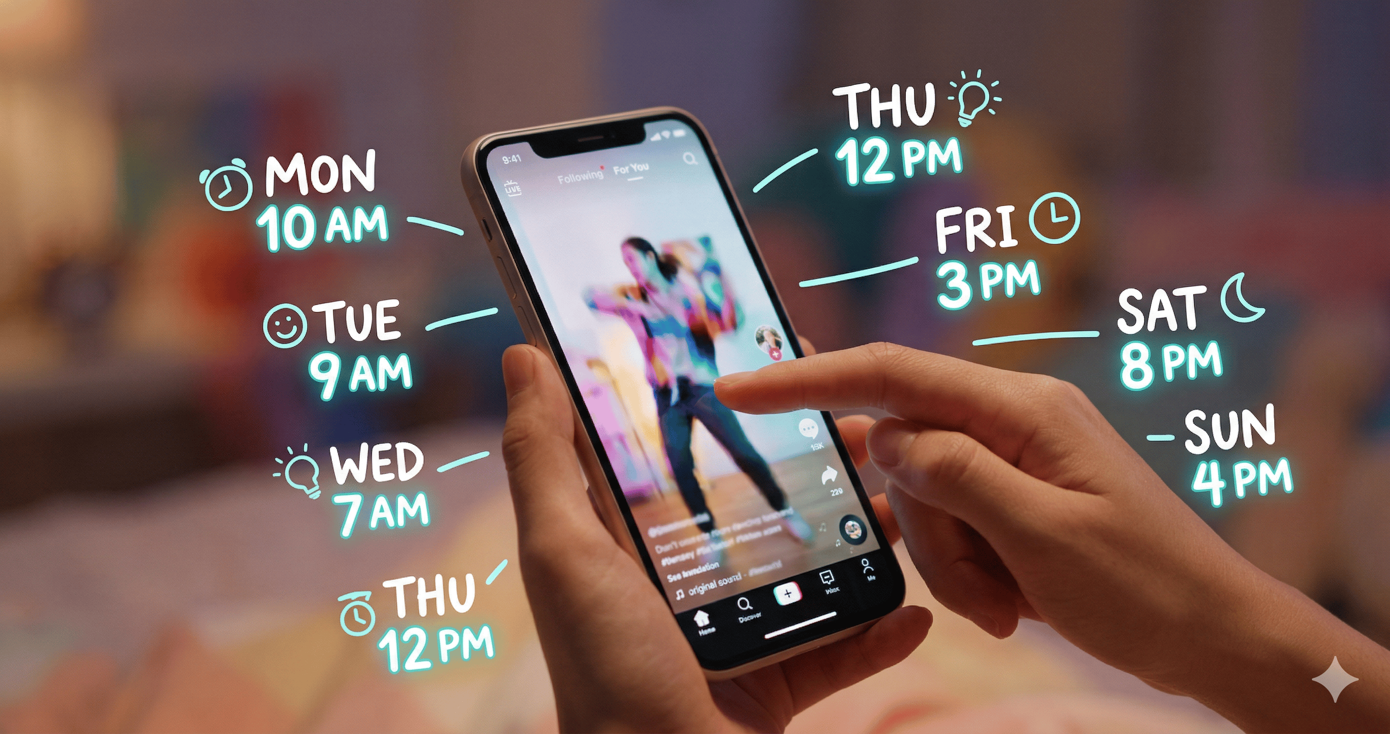 Best times to post on TikTok cover